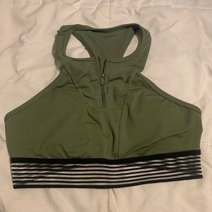 Zip Up Padded Sports Bra/Top